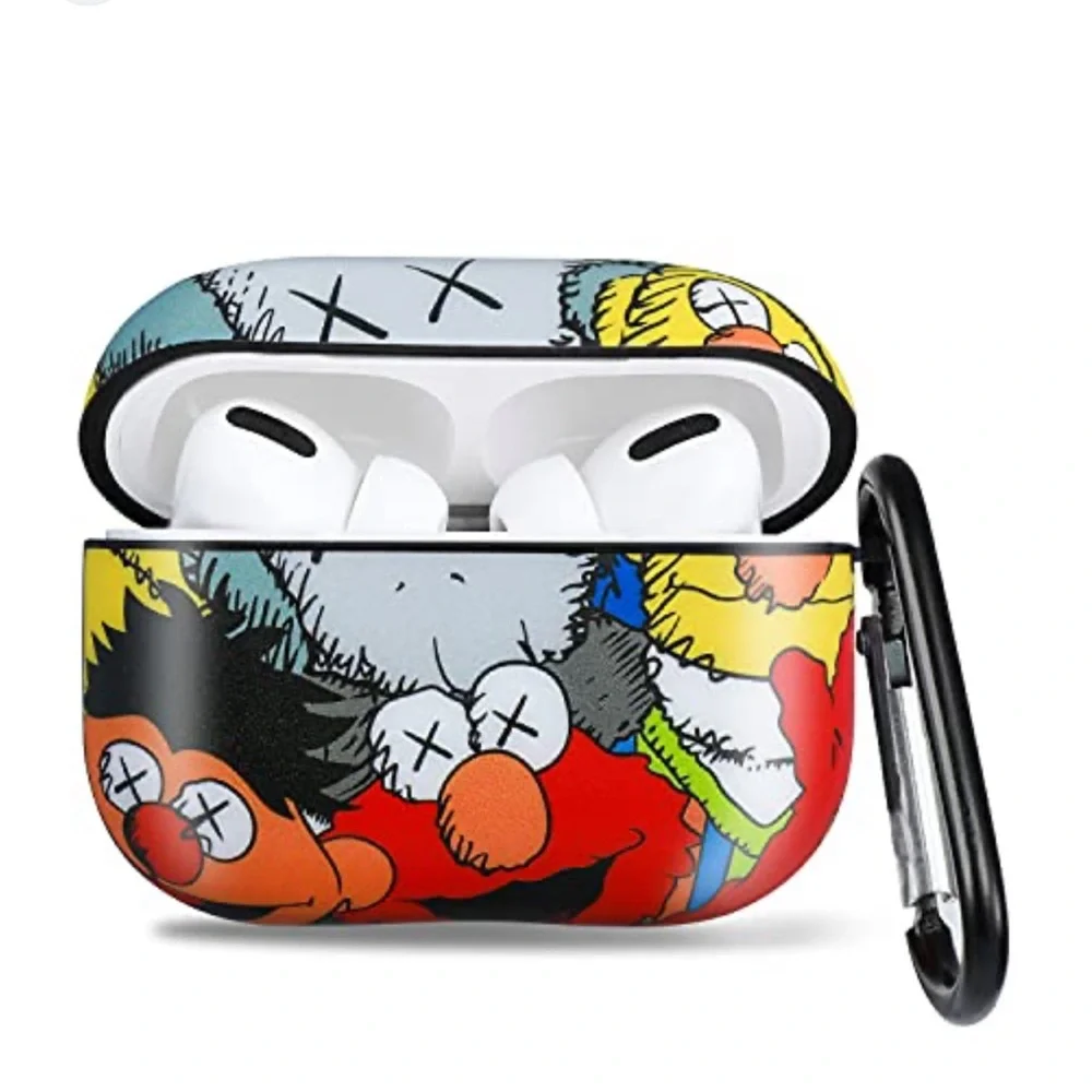 Airpod Cover Plus Lanyard & Keychain Set Sesame‎ Street Theme